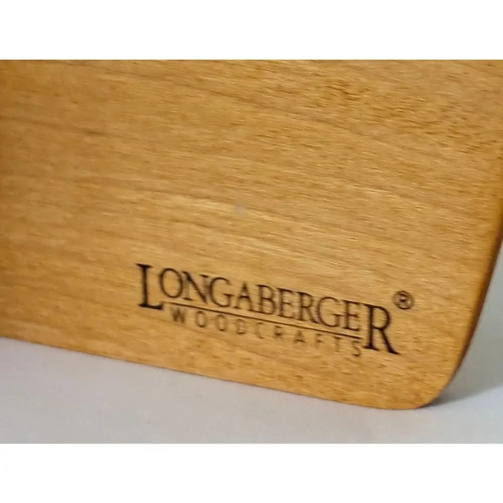 1997 Longaberger Rectangle Basket-Removeable Wood Divider-Plastic liner-11